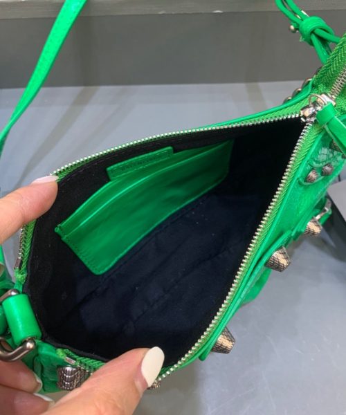 Balenciaga Le Cagole Mini Bag With Chain In Green, For Women, Women's Bags 8.2in/21cm