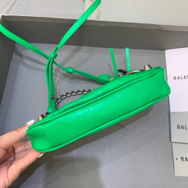 Balenciaga Le Cagole Mini Bag With Chain In Green, For Women, Women's Bags 8.2in/21cm