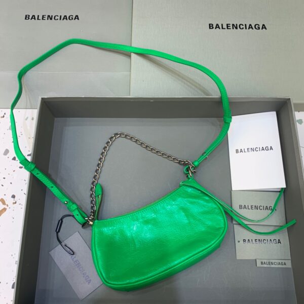 Balenciaga Le Cagole Mini Bag With Chain In Green, For Women, Women's Bags 8.2in/21cm