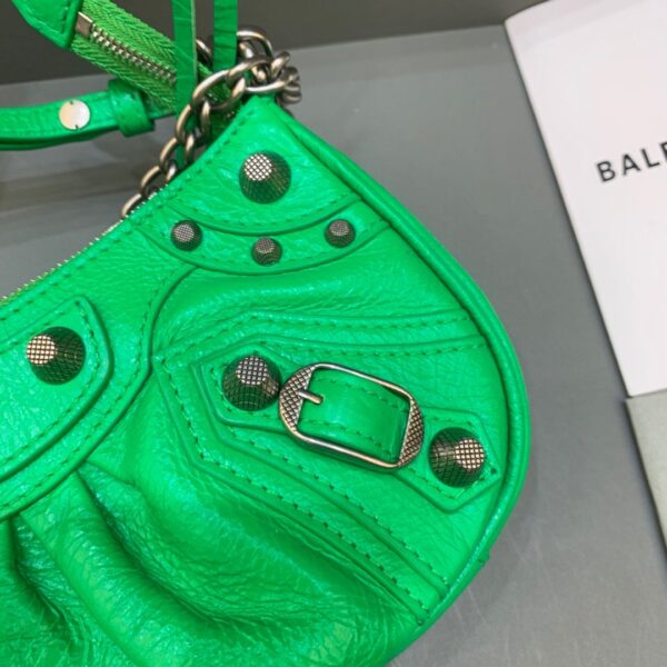 Balenciaga Le Cagole Mini Bag With Chain In Green, For Women, Women's Bags 8.2in/21cm
