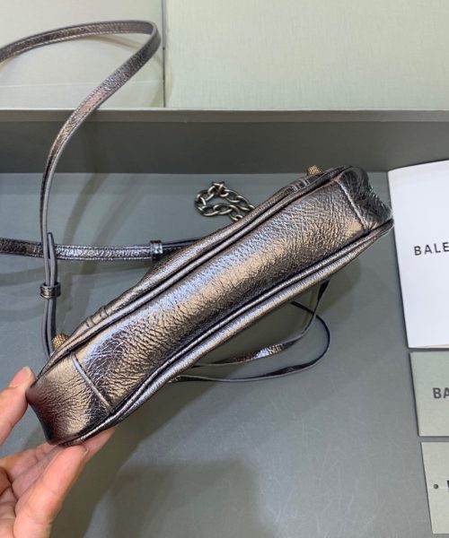 Balenciaga Le Cagole Mini Bag With Chain In Grey, For Women, Women's Bags 8.2in/21cm