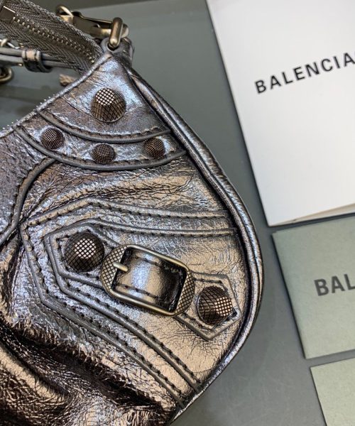 Balenciaga Le Cagole Mini Bag With Chain In Grey, For Women, Women's Bags 8.2in/21cm