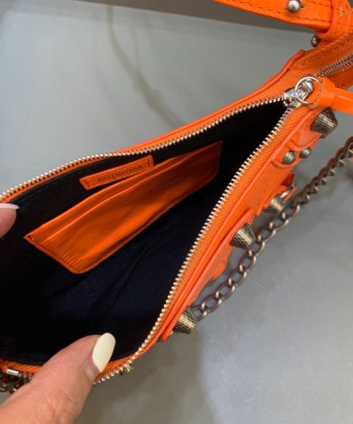 Balenciaga Le Cagole Mini Bag With Chain In Orange, For Women, Women's Bags 8.2in/21cm