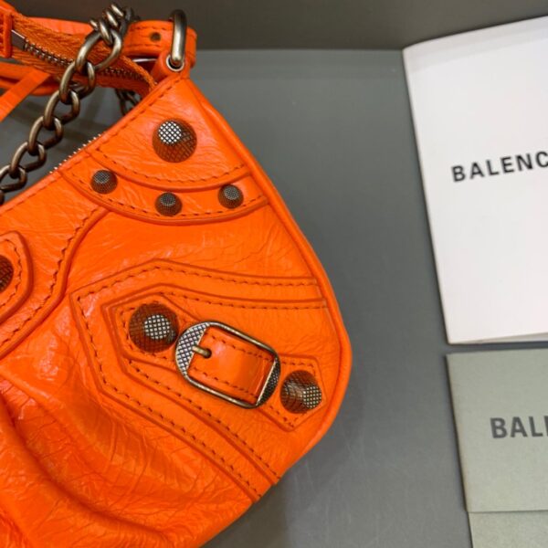 Balenciaga Le Cagole Mini Bag With Chain In Orange, For Women, Women's Bags 8.2in/21cm