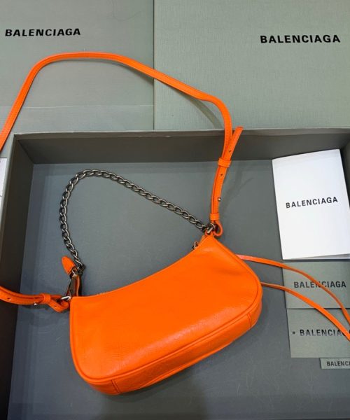 Balenciaga Le Cagole Mini Bag With Chain In Orange, For Women, Women's Bags 8.2in/21cm