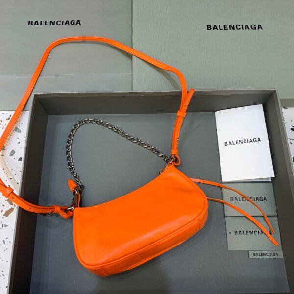 Balenciaga Le Cagole Mini Bag With Chain In Orange, For Women, Women's Bags 8.2in/21cm