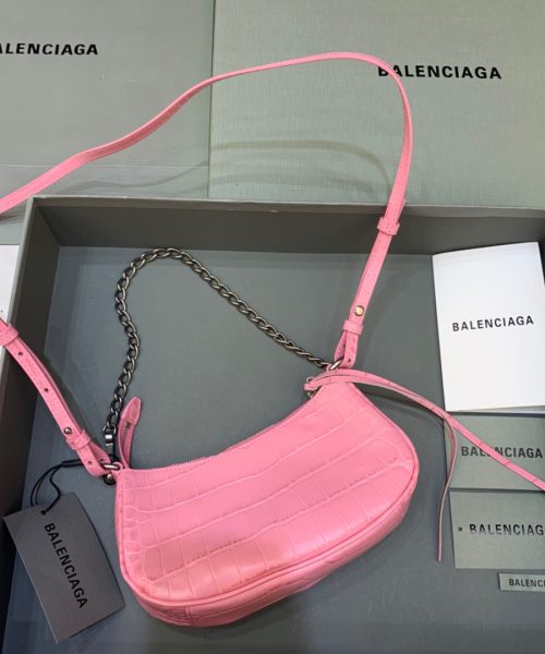 Balenciaga Le Cagole Mini Bag With Chain In Pink, For Women, Women's Bags 8.2in/21cm 69581423EBY5812