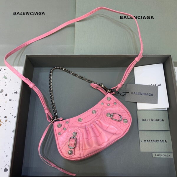 Balenciaga Le Cagole Mini Bag With Chain In Pink, For Women, Women's Bags 8.2in/21cm 69581423EBY5812