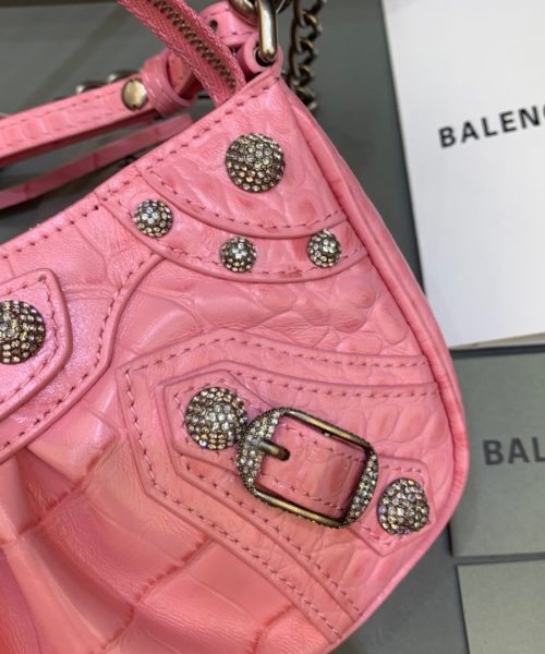 Balenciaga Le Cagole Mini Bag With Chain In Pink, For Women, Women's Bags 8.2in/21cm 69581423EBY5812