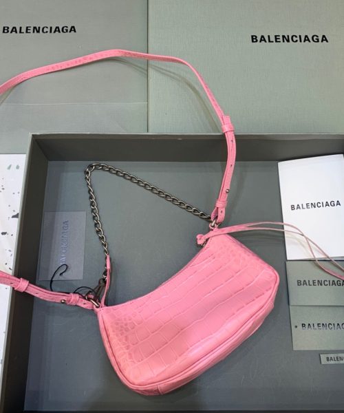 Balenciaga Le Cagole Mini Bag With Chain In Pink, For Women, Women's Bags 8.2in/21cm