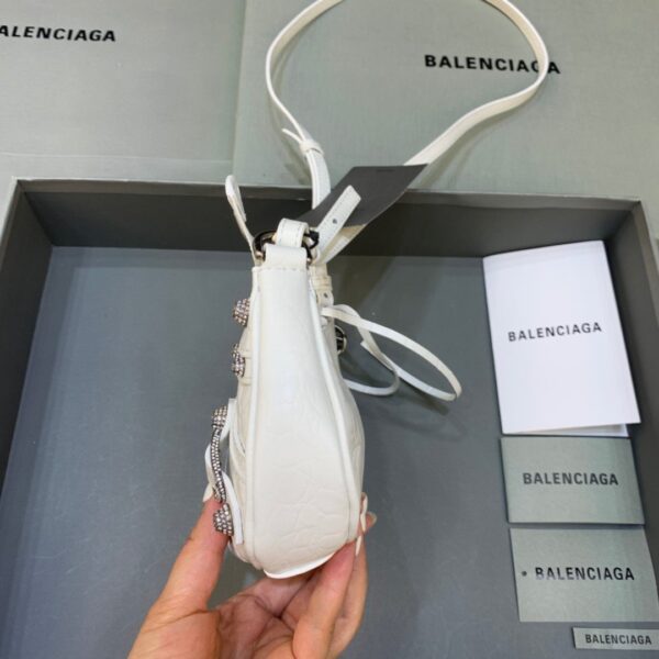 Balenciaga Le Cagole Mini Bag With Chain In White, For Women, Women's Bags 8.2in/21cm 69581423EBY9016