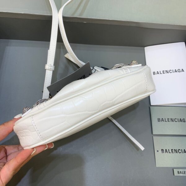 Balenciaga Le Cagole Mini Bag With Chain In White, For Women, Women's Bags 8.2in/21cm 69581423EBY9016