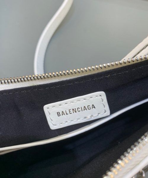 Balenciaga Le Cagole Mini Bag With Chain In White, For Women, Women's Bags 8.2in/21cm