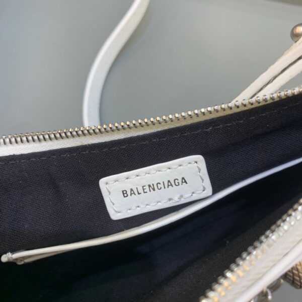 Balenciaga Le Cagole Mini Bag With Chain In White, For Women, Women's Bags 8.2in/21cm
