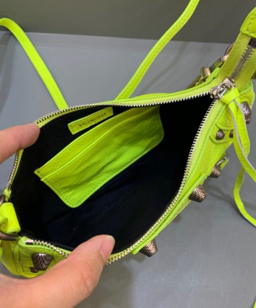 Balenciaga Le Cagole Mini Bag With Chain Light Green, For Women, Women's Bags 8.2in/21cm