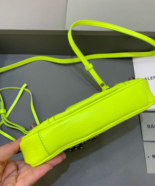 Balenciaga Le Cagole Mini Bag With Chain Light Green, For Women, Women's Bags 8.2in/21cm