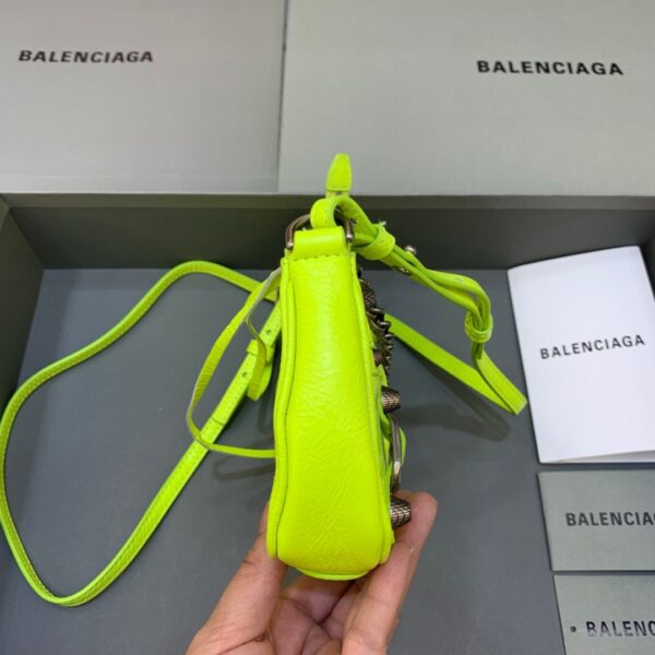Balenciaga Le Cagole Mini Bag With Chain Light Green, For Women, Women's Bags 8.2in/21cm