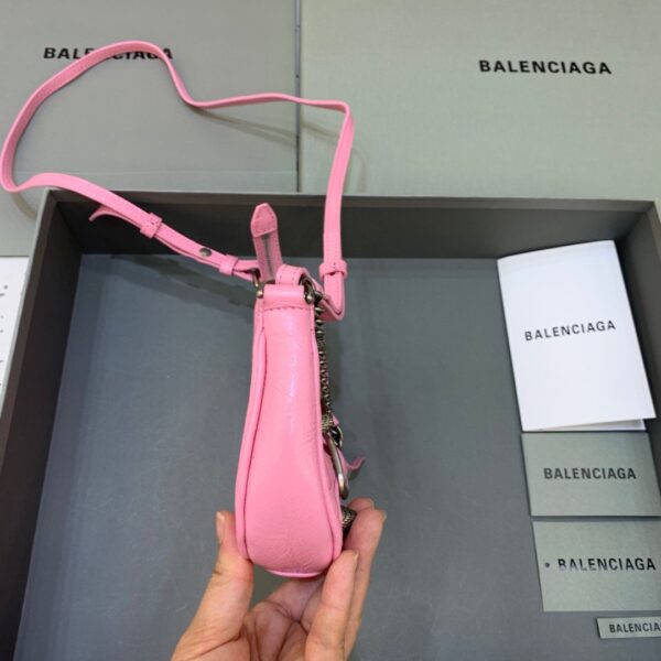 Balenciaga Le Cagole Mini Bag With Chain Light Pink, For Women, Women's Bags 8.2in/21cm