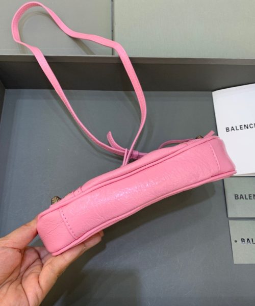 Balenciaga Le Cagole Mini Bag With Chain Light Pink, For Women, Women's Bags 8.2in/21cm