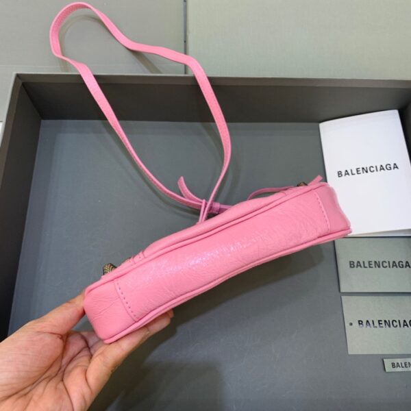 Balenciaga Le Cagole Mini Bag With Chain Light Pink, For Women, Women's Bags 8.2in/21cm
