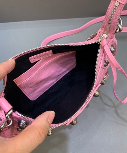 Balenciaga Le Cagole Mini Bag With Chain Light Pink, For Women, Women's Bags 8.2in/21cm