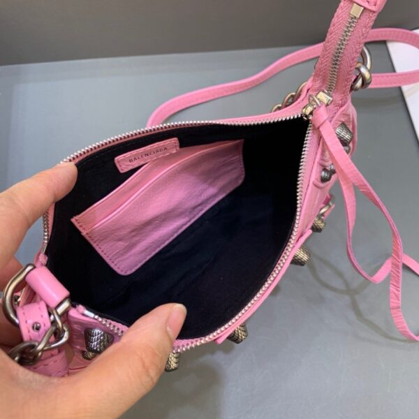 Balenciaga Le Cagole Mini Bag With Chain Light Pink, For Women, Women's Bags 8.2in/21cm