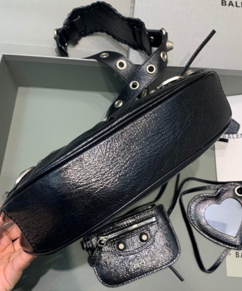 Balenciaga Le Cagole XS Shoulder Bag In Black, For Women, Women's Bags 10.2in/26cm 671309210BK1000