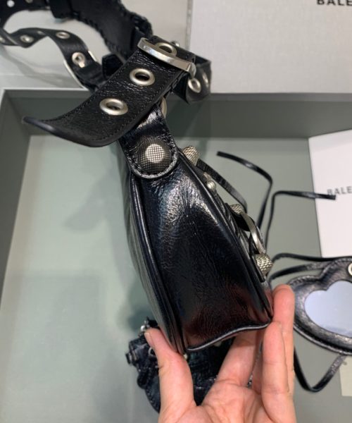 Balenciaga Le Cagole XS Shoulder Bag In Black, For Women, Women's Bags 10.2in/26cm 671309210BK1000