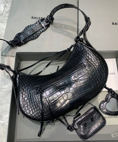 Balenciaga Le Cagole XS Shoulder Bag In Black, For Women, Women's Bags 13in/33cm