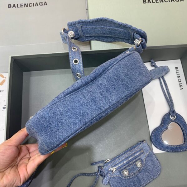 Balenciaga Le Cagole XS Shoulder Bag In Blue Washed, For Women, Women's Bags 10.2in/26cm