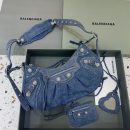 Balenciaga Le Cagole XS Shoulder Bag In Blue Washed, For Women, Women's Bags 13in/33cm