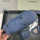 Balenciaga Le Cagole XS Shoulder Bag In Blue Washed, For Women, Women's Bags 13in/33cm