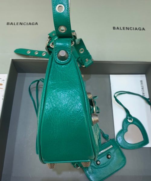 Balenciaga Le Cagole XS Shoulder Bag In Dark Green, For Women, Women's Bags 13in/33cm