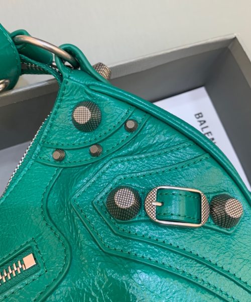 Balenciaga Le Cagole XS Shoulder Bag In Dark Green, For Women, Women's Bags 13in/33cm