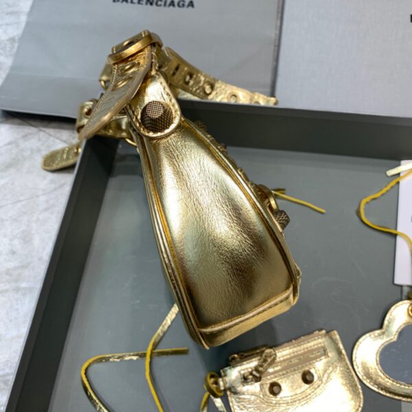 Balenciaga Le Cagole XS Shoulder Bag In Gold, For Women, Women's Bags 10.2in/26cm 6713090GT3M8005