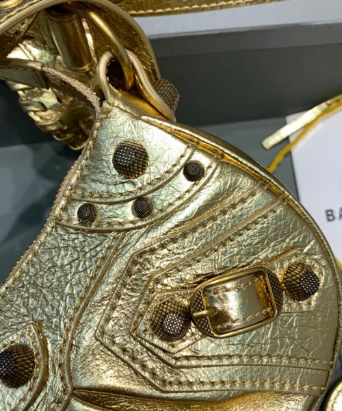Balenciaga Le Cagole XS Shoulder Bag In Gold, For Women, Women's Bags 10.2in/26cm 6713090GT3M8005