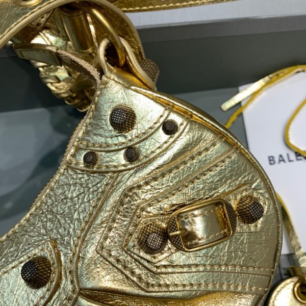 Balenciaga Le Cagole XS Shoulder Bag In Gold, For Women, Women's Bags 10.2in/26cm 6713090GT3M8005