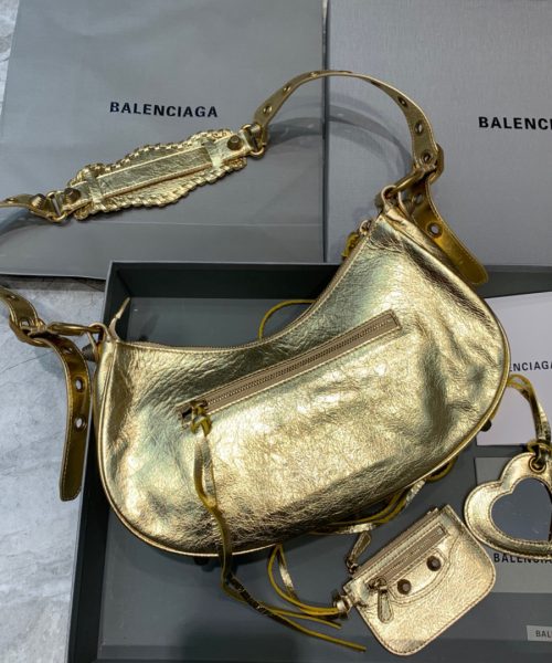 Balenciaga Le Cagole XS Shoulder Bag In Gold, For Women, Women's Bags 13in/33cm
