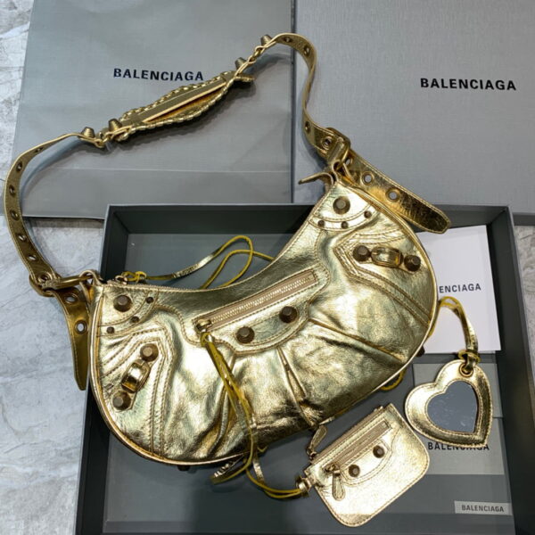 Balenciaga Le Cagole XS Shoulder Bag In Gold, For Women, Women's Bags 13in/33cm