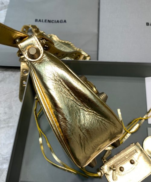 Balenciaga Le Cagole XS Shoulder Bag In Gold, For Women, Women's Bags 13in/33cm