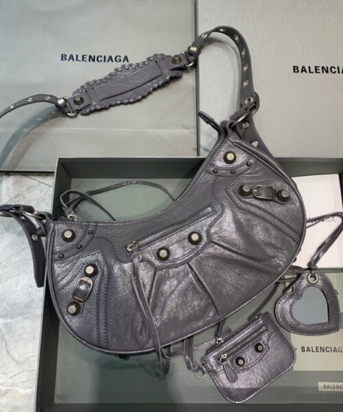 Balenciaga Le Cagole XS Shoulder Bag In Gray, For Women, Women's Bags 13in/33cm