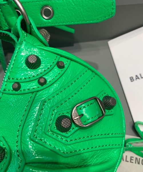 Balenciaga Le Cagole XS Shoulder Bag In Green, For Women, Women's Bags 10.2in/26cm 6713091VG9Y3809