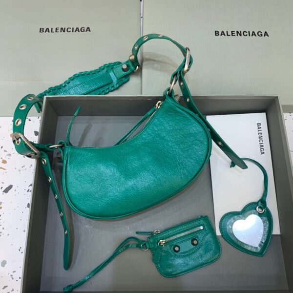 Balenciaga Le Cagole XS Shoulder Bag In Green, For Women, Women's Bags 10.2in/26cm