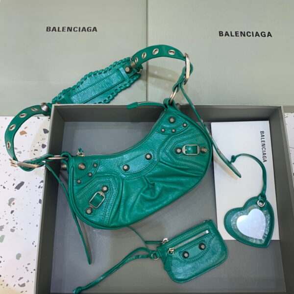 Balenciaga Le Cagole XS Shoulder Bag In Green, For Women, Women's Bags 10.2in/26cm
