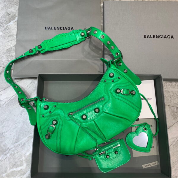 Balenciaga Le Cagole XS Shoulder Bag In Green, For Women, Women's Bags 13in/33cm