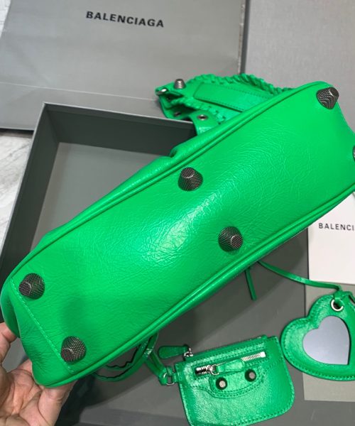 Balenciaga Le Cagole XS Shoulder Bag In Green, For Women, Women's Bags 13in/33cm