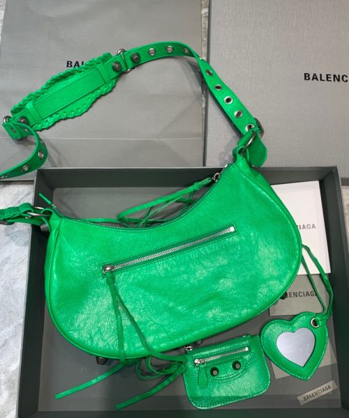 Balenciaga Le Cagole XS Shoulder Bag In Green, For Women, Women's Bags 13in/33cm
