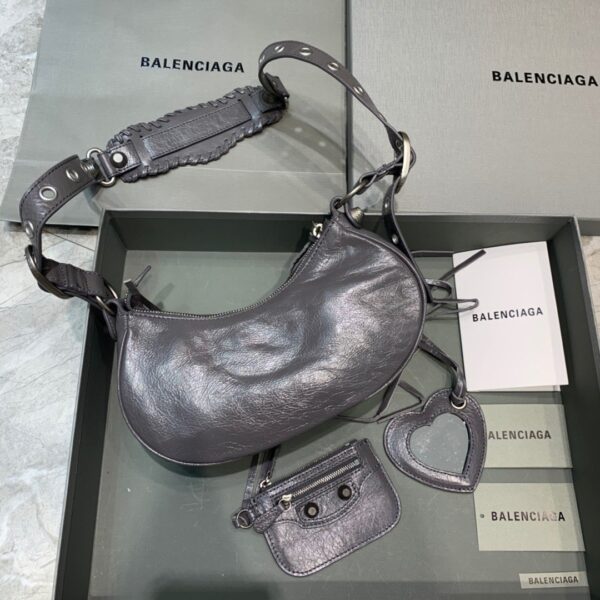 Balenciaga Le Cagole XS Shoulder Bag In Grey, For Women, Women's Bags 10.2in/26cm