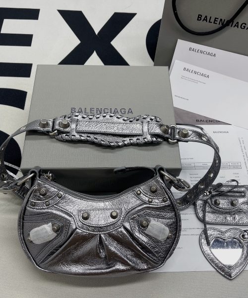 Balenciaga Le Cagole XS Shoulder Bag In Grey, For Women, Women's Bags 10.2in/26cm
