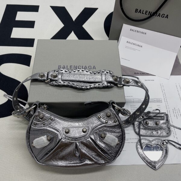 Balenciaga Le Cagole XS Shoulder Bag In Grey, For Women, Women's Bags 10.2in/26cm